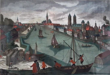 Breslau, Uitzicht vanuit het oosten op het Dominsel